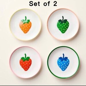 8 Piece Strawberry Melamine Appetizer Plate Set from Kate Spade x Target